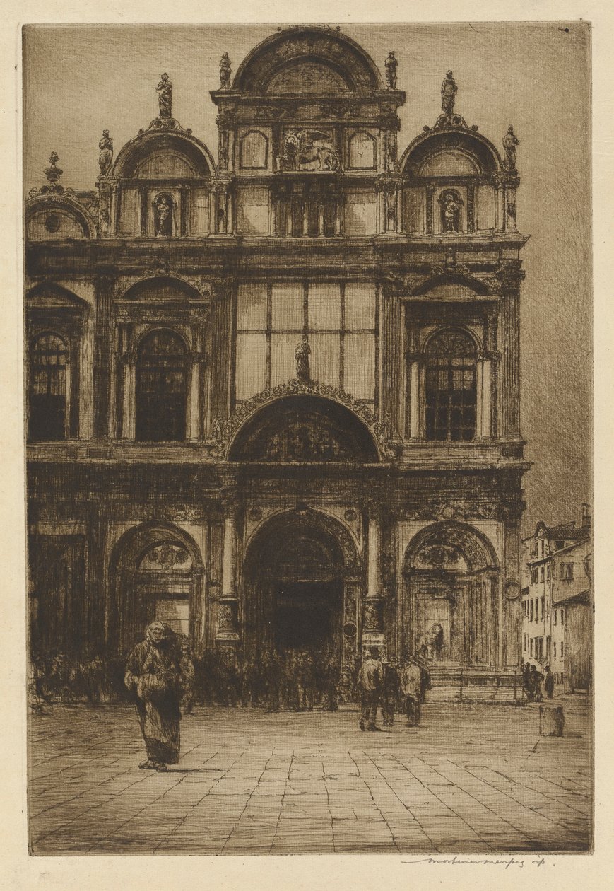 Facciata della Scuola di San Marco, Venezia da Mortimer Menpes