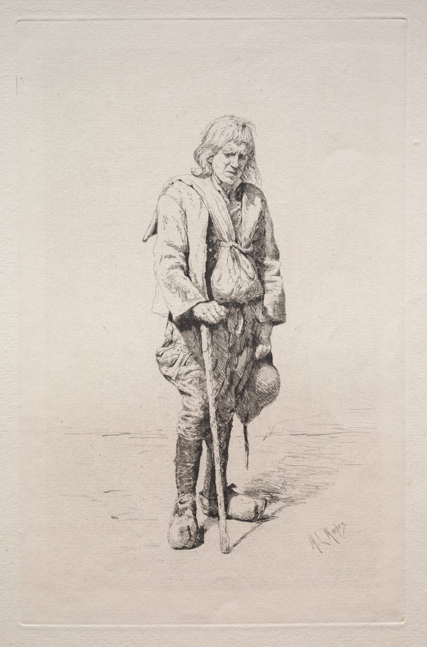 Uomo con bastone da passeggio da Mortimer Menpes