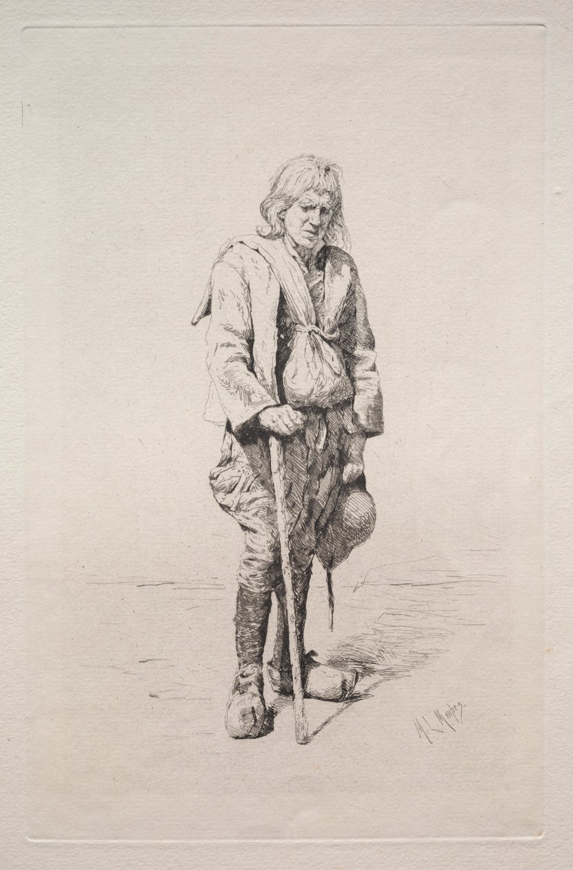 Uomo con bastone da passeggio da Mortimer Menpes