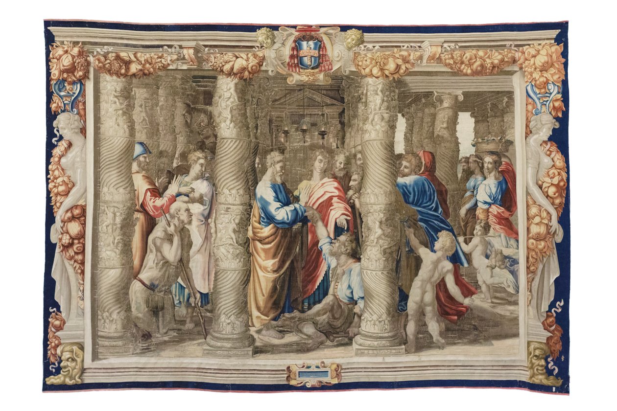 San Pietro guarisce lo storpio, c.1630 da Mortlake Tapestry Manufactory
