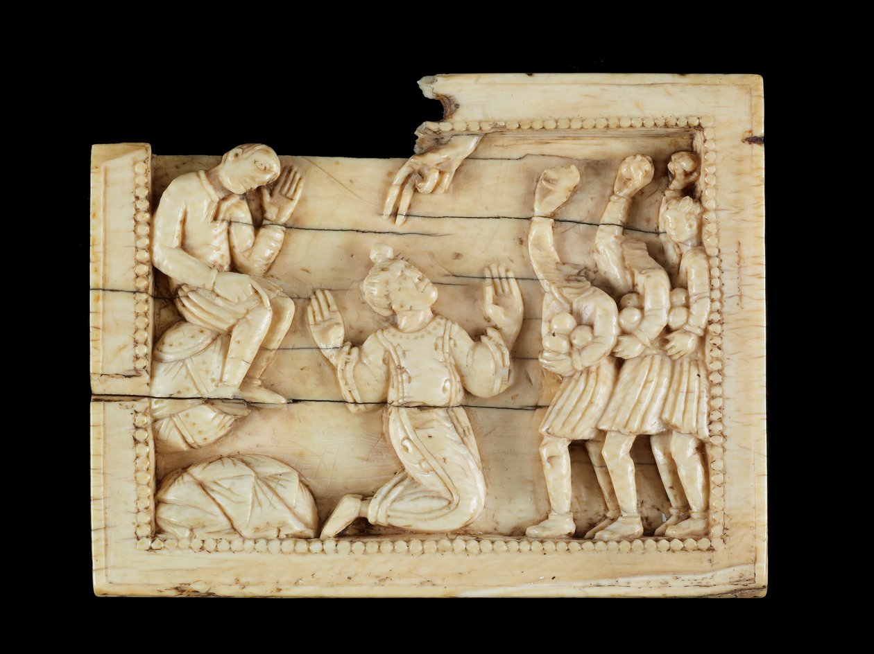 La lapidazione di Santo Stefano, c.1100 da Mosan School