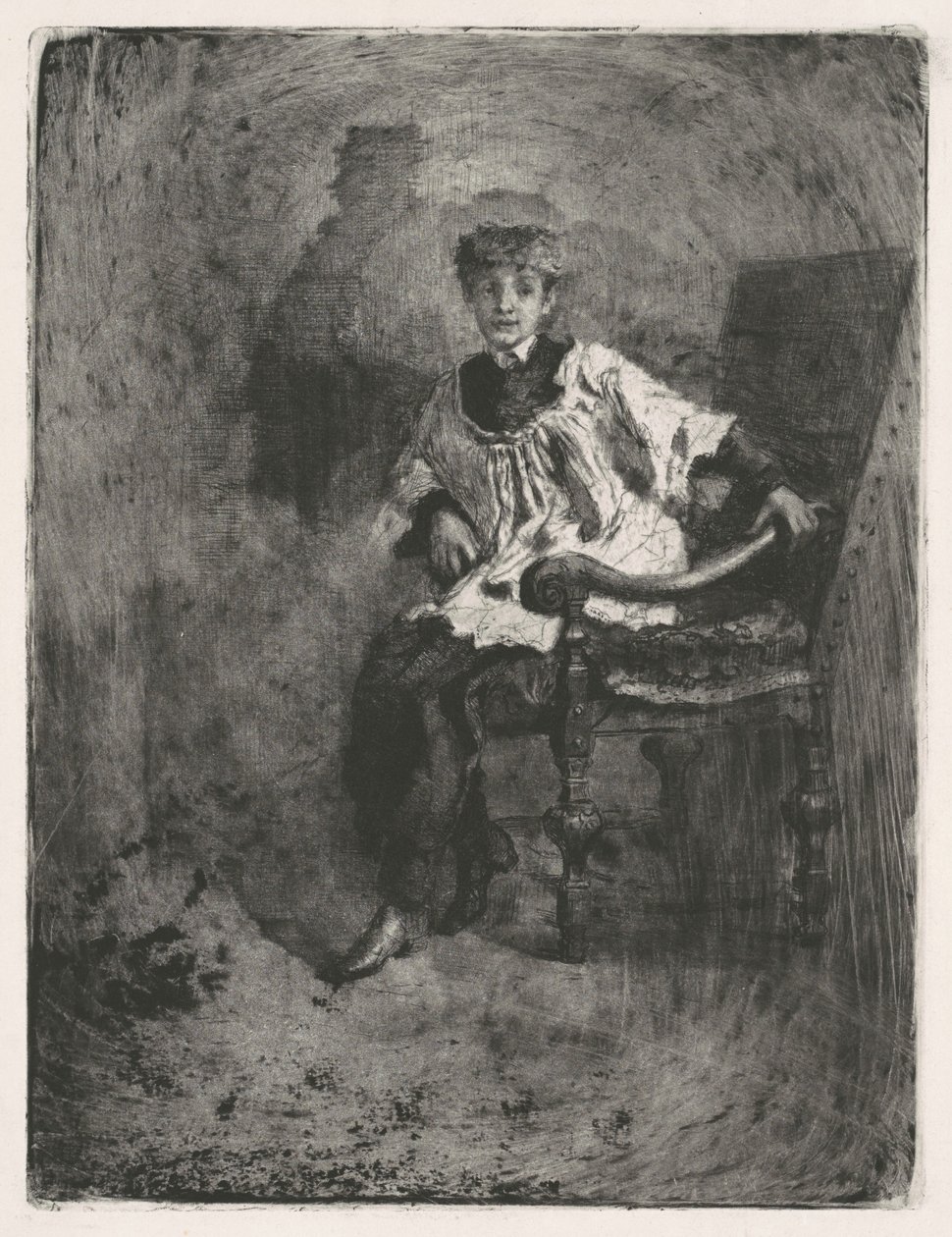 Accolito seduto da Mose Bianchi