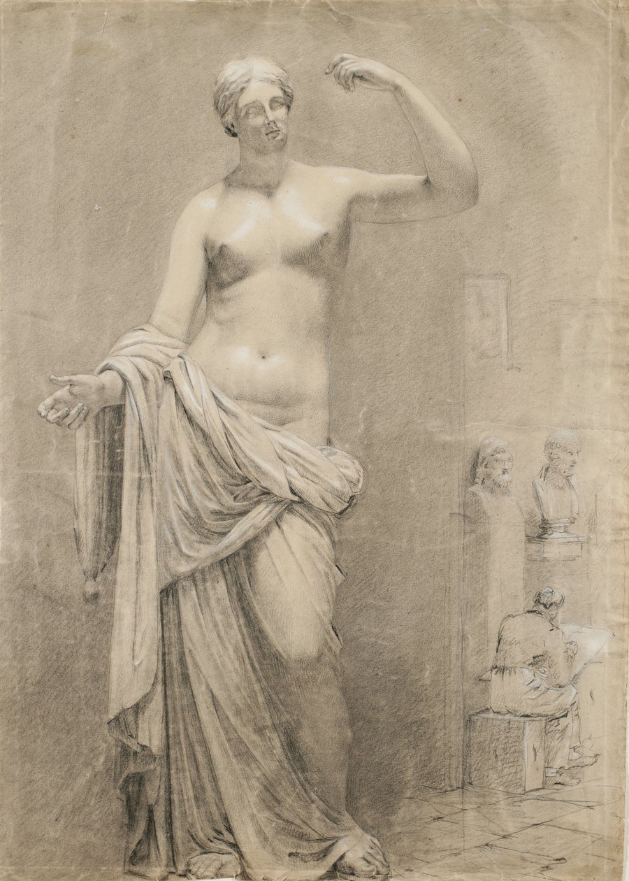 Calco di Venere con studente che disegna sullo sfondo da Moseley Danforth