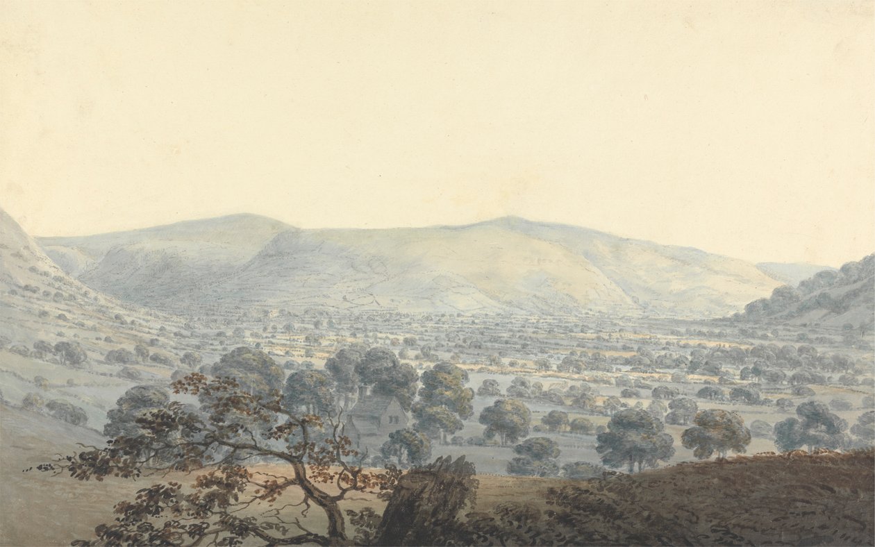 Vista lontana di Llandrillo da Moses Griffith