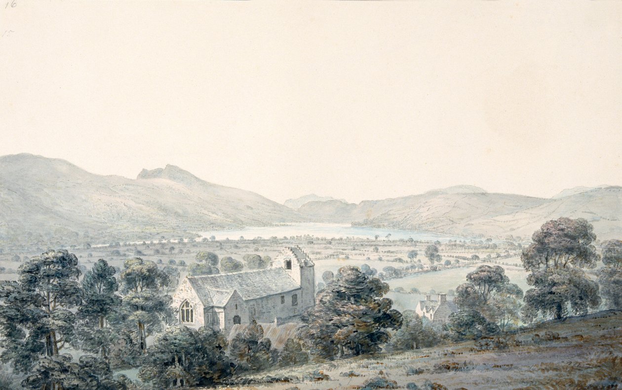 Vista della piscina di Bala, Llyntagit, dall