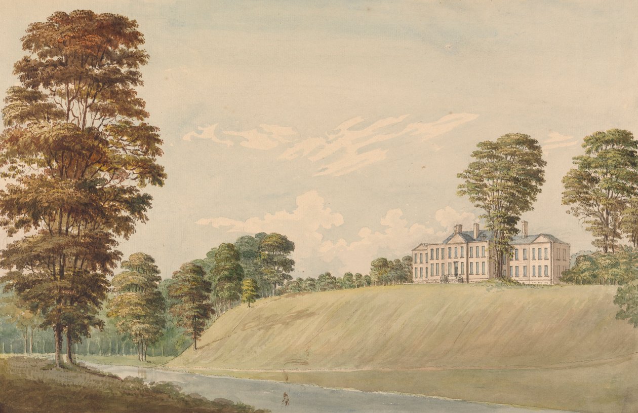 Veduta di Erthig, Denbigshire, Galles da Moses Griffith