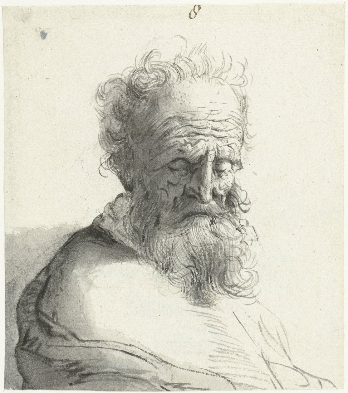 Testa di un vecchio da Moses Ter Borch