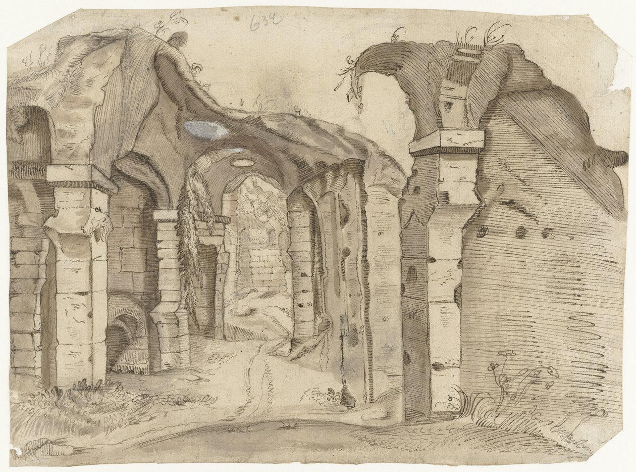 Sentiero attraverso il Colosseo, Roma da Moses ter Borch (manner of)