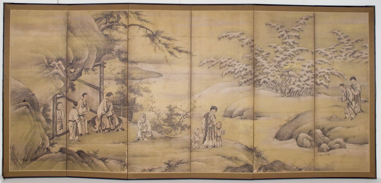 Scene dai 24 modelli di pietà filiale da Motonobu Kano