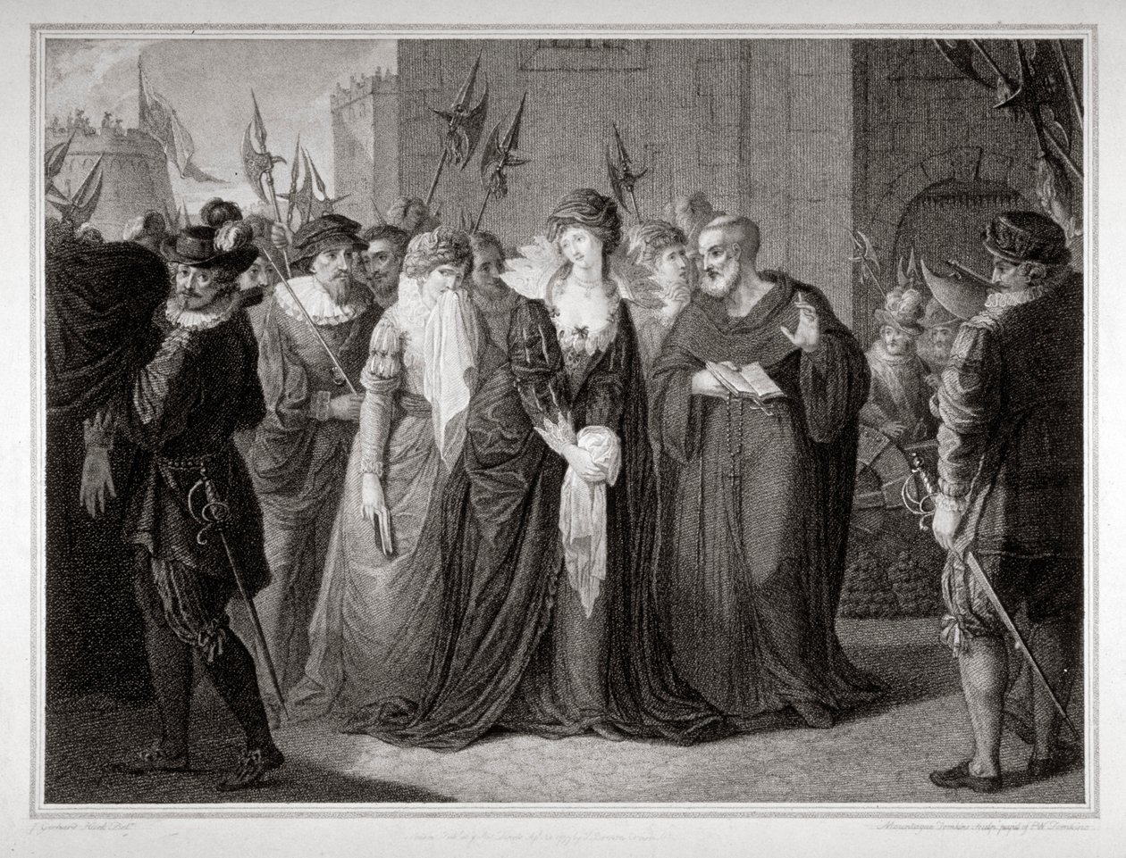 Lady Jane Grey condotta alla sua esecuzione alla Torre di Londra, 1554 1797 da Mountague Tomkins
