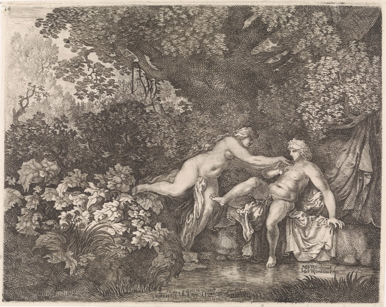 Salmacide e Ermafrodito da Moyses van Wtenbrouck