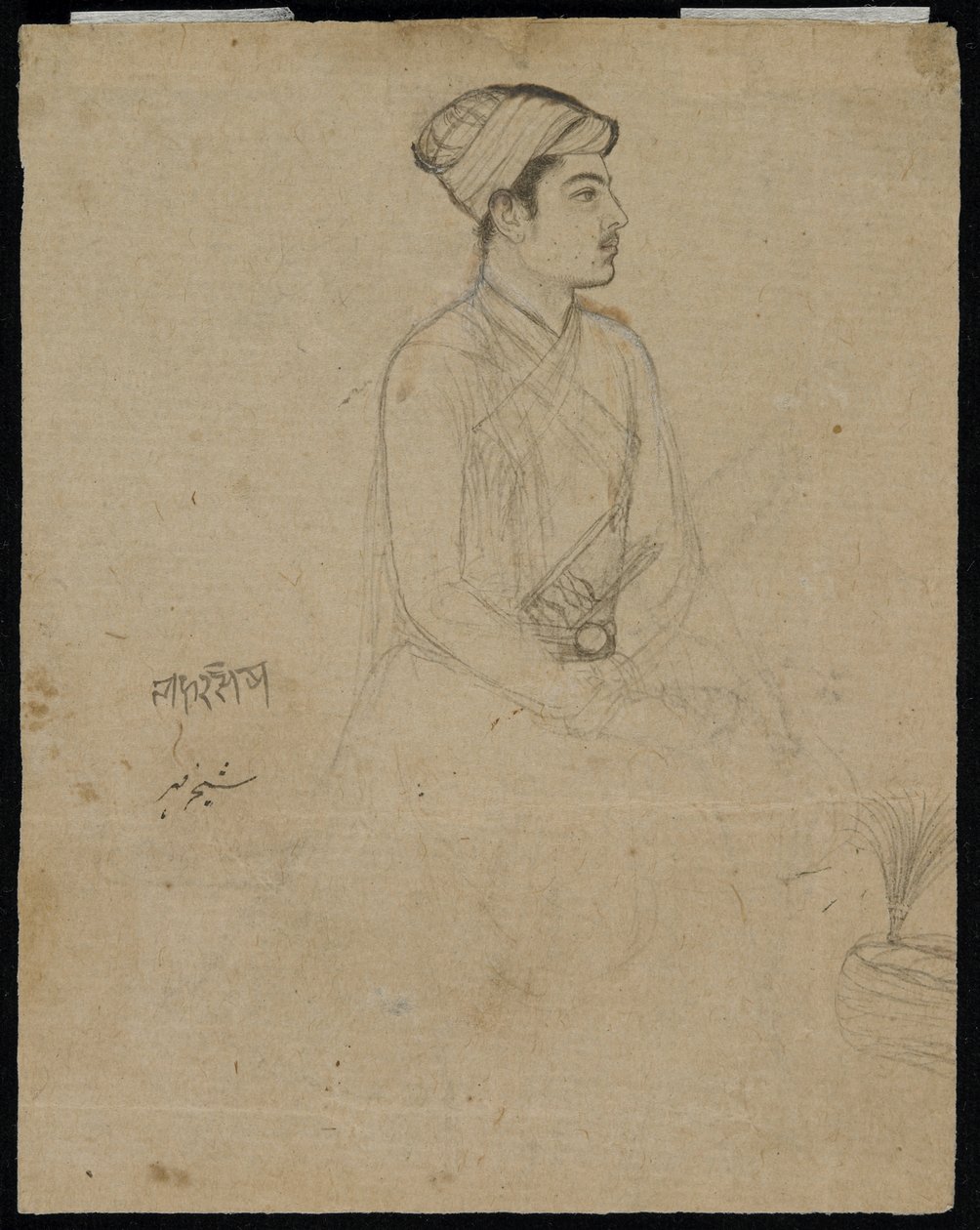 Nobile seduto, metà del XVII secolo da Mughal School