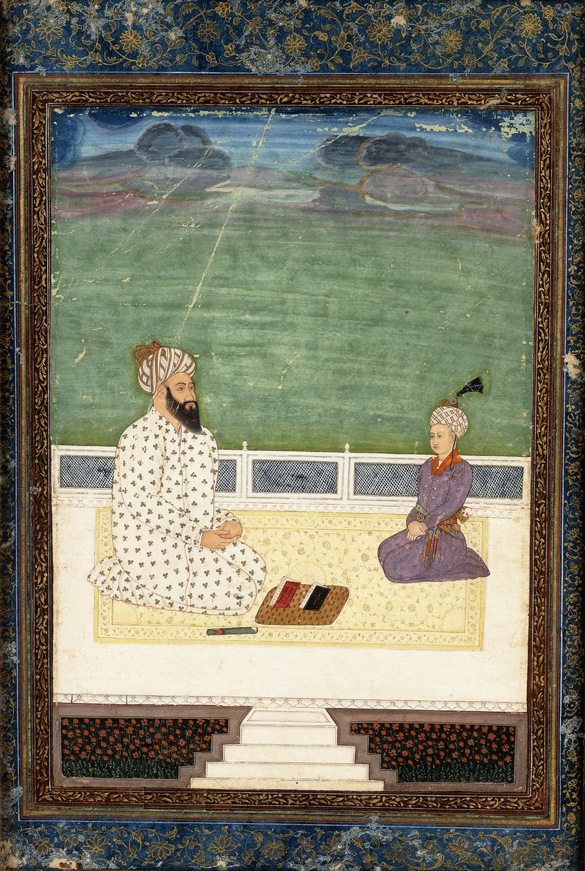 Un mullah e un allievo, XVIII secolo da Mughal School