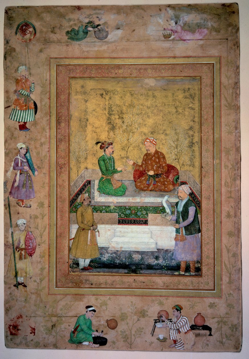 Arte indiana: Akbar (1542-1605) e suo figlio Jahangir (1569-1627) da Mughal School