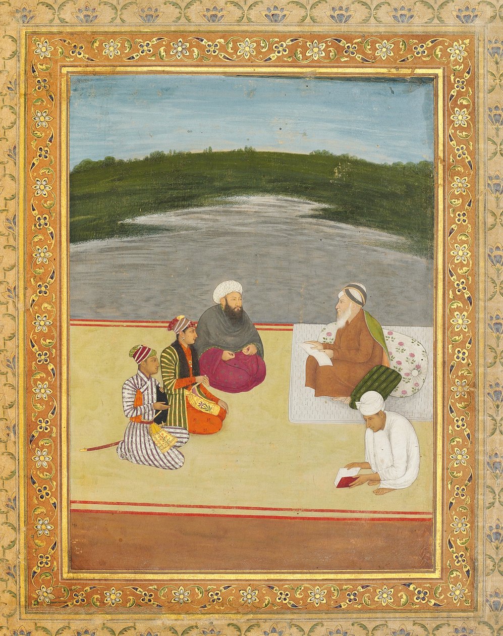 Discussione tra uomini eruditi e principi, fine XVII - inizio XVIII secolo da Mughal School