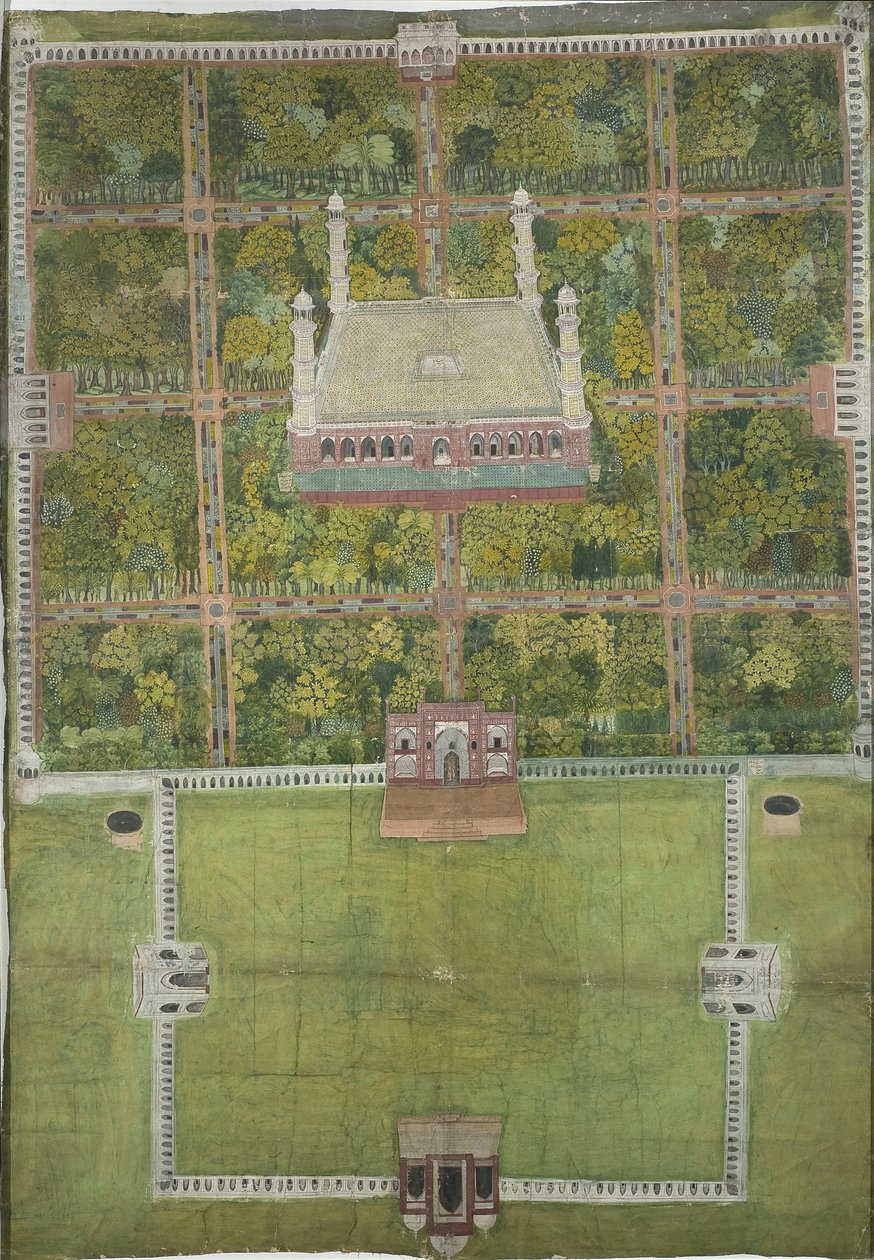 Mausoleo di Jahangir a Lahore da Mughal School