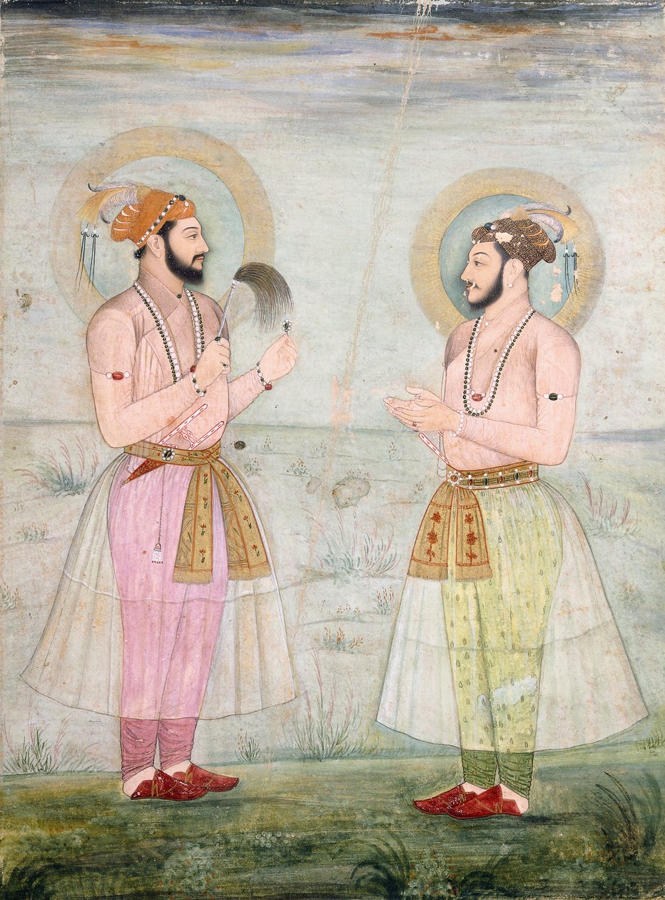 Ritratti del Principe Dara Shikoh e del Principe Sulaiman Shikoh Nimbate, c.1665 da Mughal School