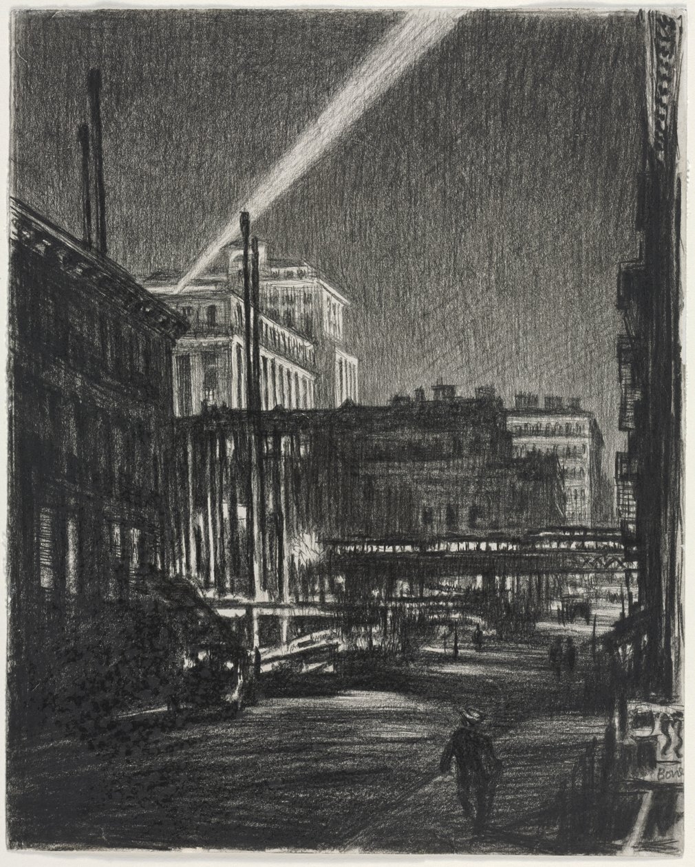 Notte di New York (recto) da Muirhead Bone
