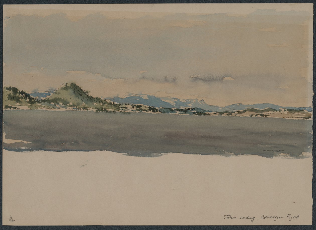 Tempesta finale, Fijord norvegese da Muirhead Bone