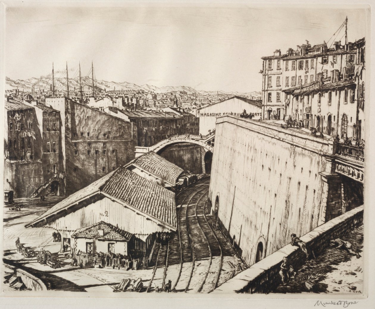 Capannone ferroviario, Marsiglia da Muirhead Bone