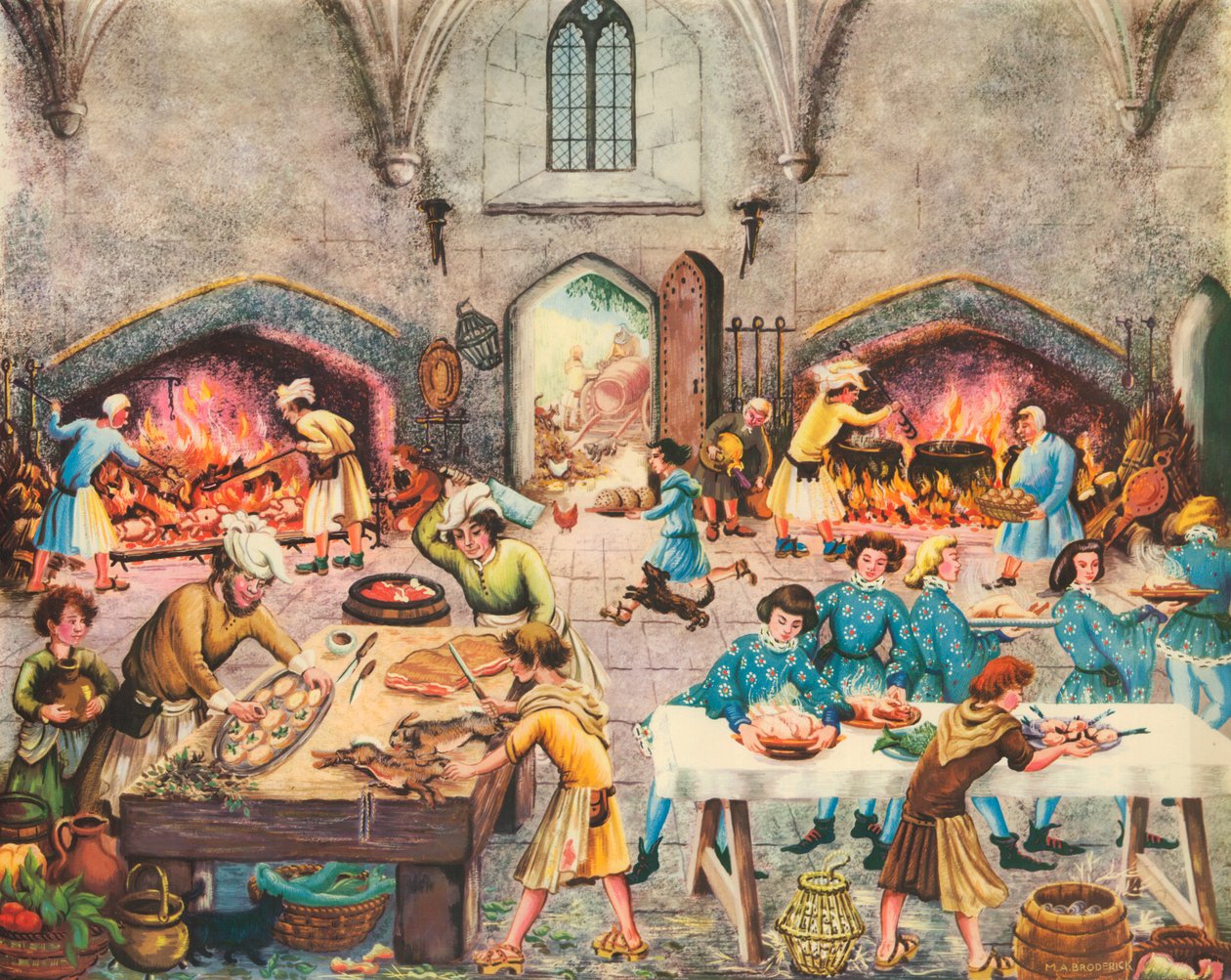 Cucina (litografia a colori) da Muriel Broderick