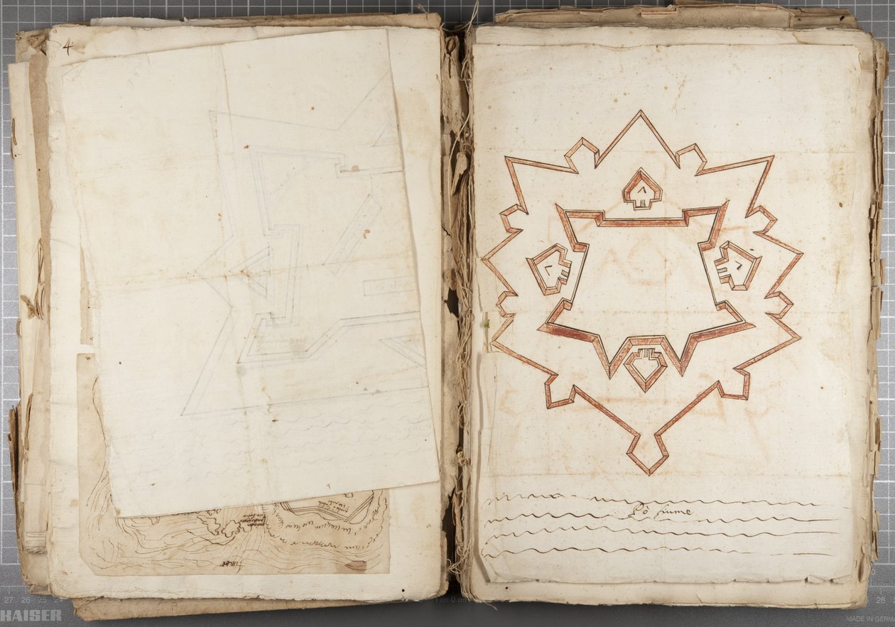 Portfolio di disegni di Mutio Oddi di Urbino e altri - Po Fiume, c.1635-40 da Muzio Oddi