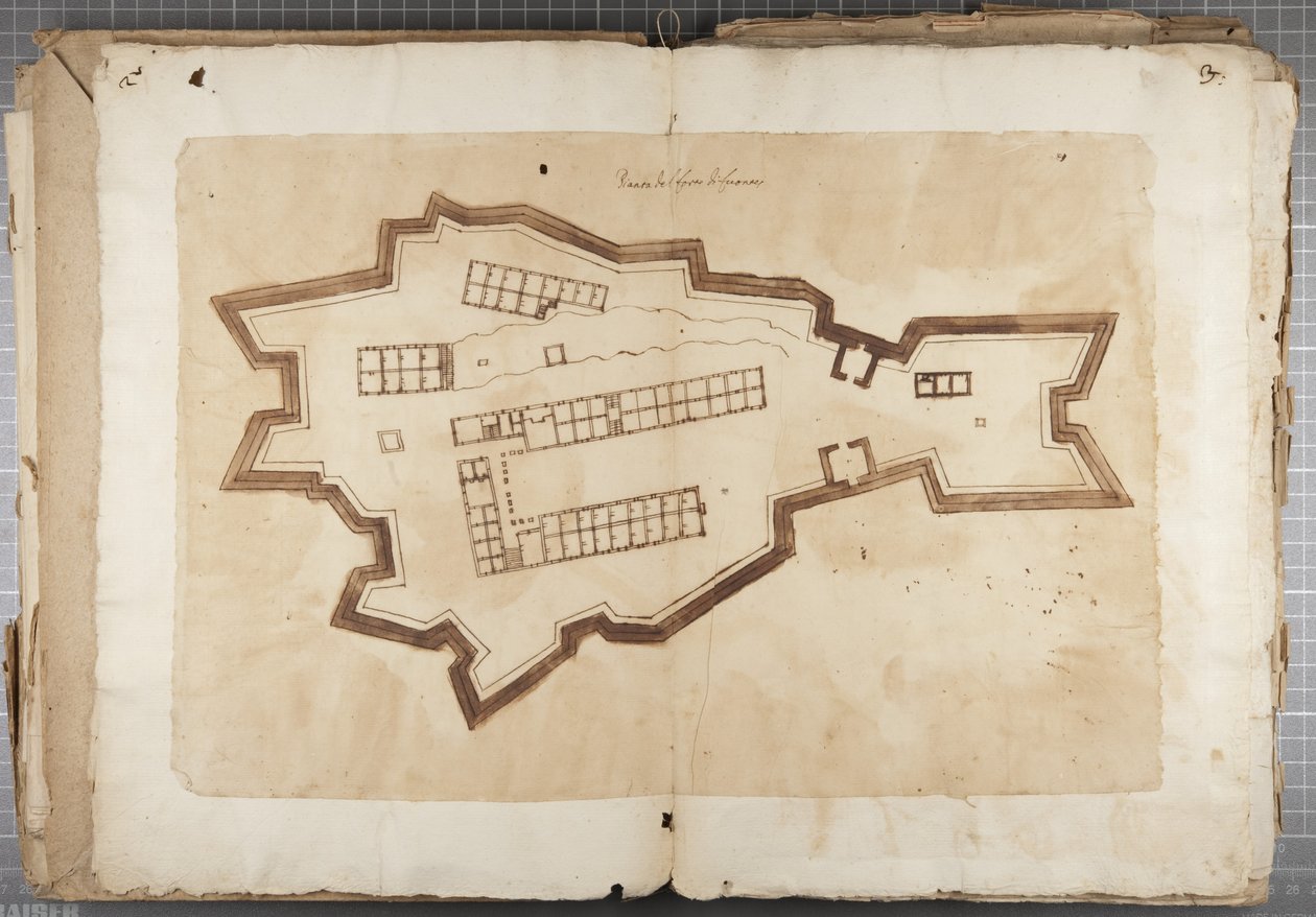Portfolio di disegni di Mutio Oddi di Urbino e altri - Porto di Fuentes, c.1635-40 da Muzio Oddi
