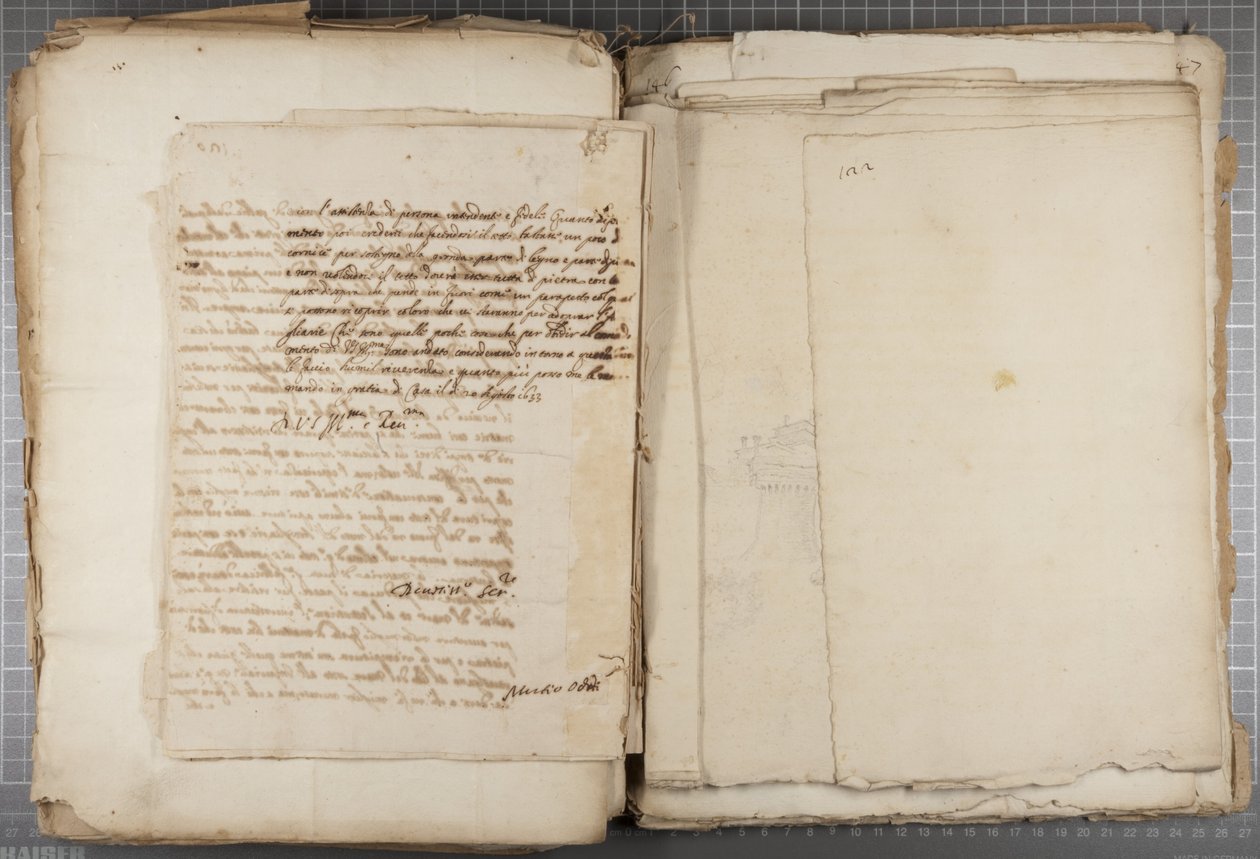 Portfolio di disegni di Mutio Oddi di Urbino e altri, p120, verso, c.1635-40 da Muzio Oddi