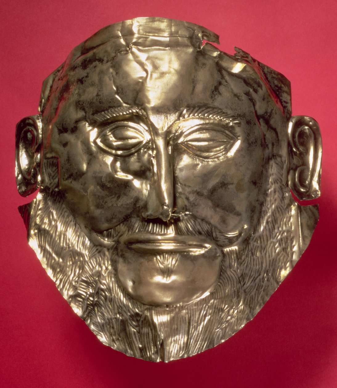 Replica della Maschera di Agamennone, Micenea, c. XVI secolo a.C. da Mycenaean