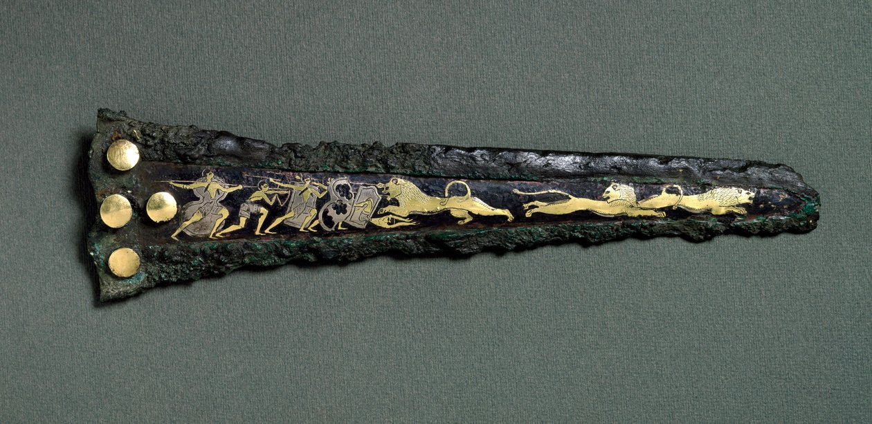 Pugnale (bronzo, oro e argento) da Mycenaean