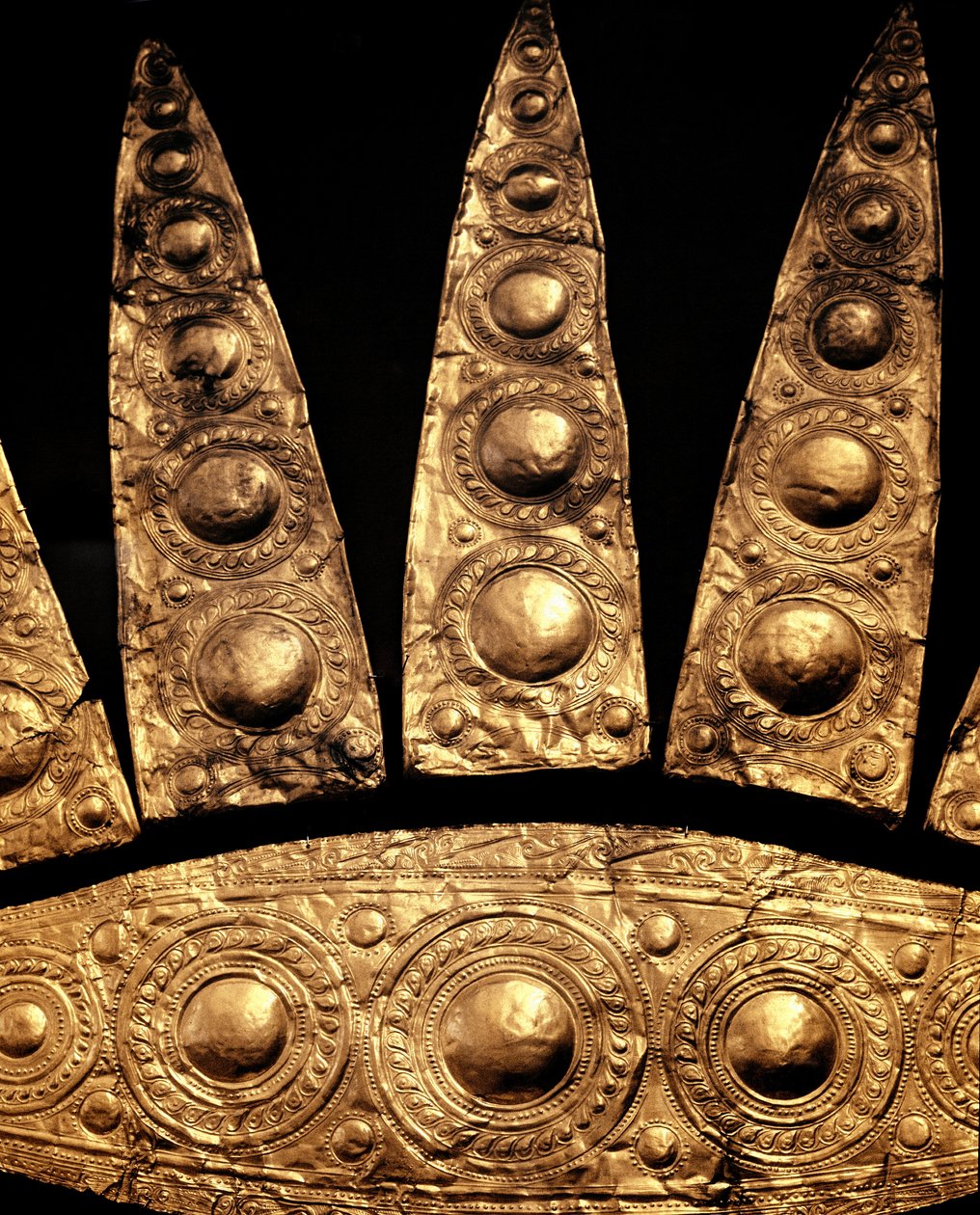 Arte micenea: dettaglio di un diadema funerario d