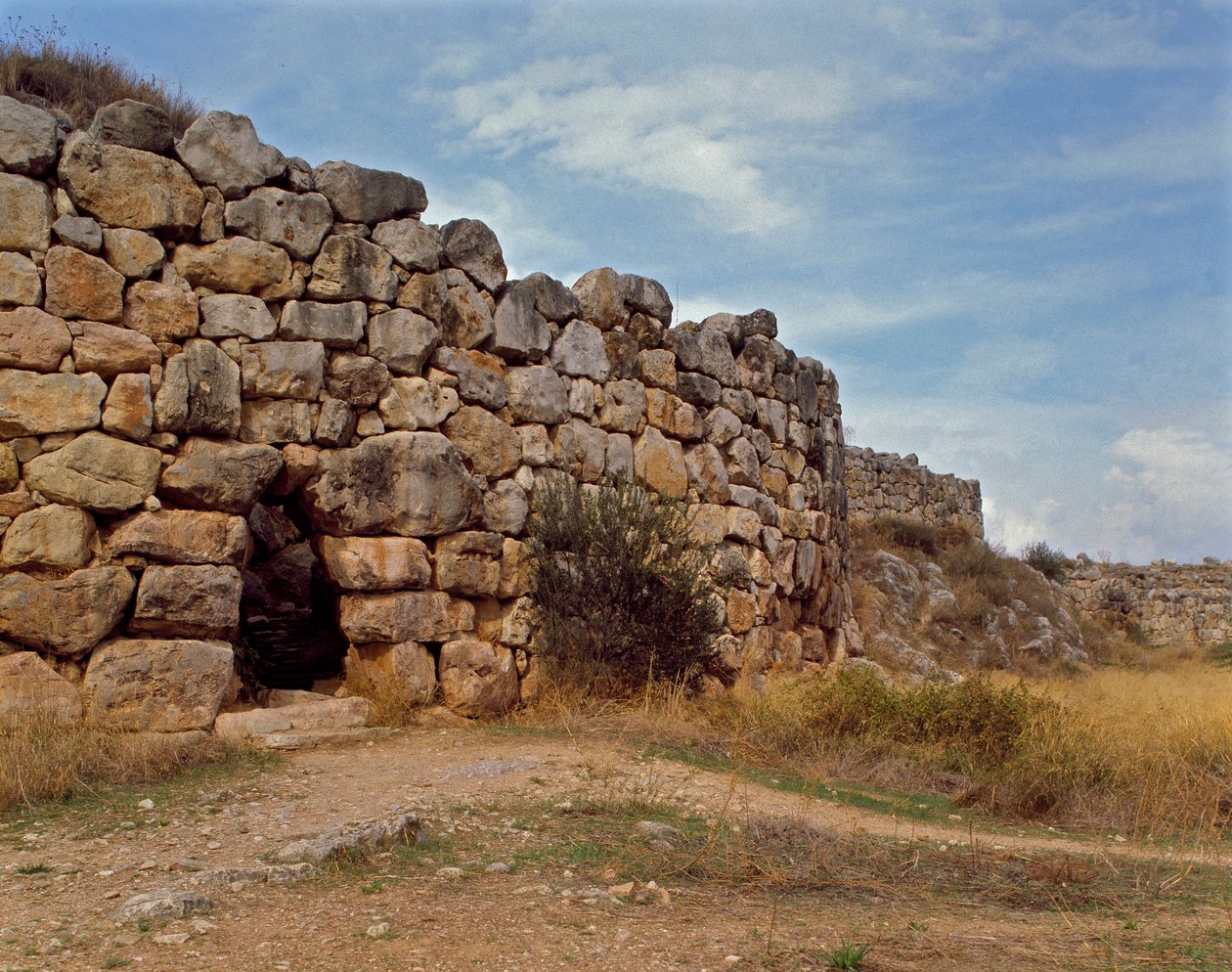Arte micenea: scala occidentale che dà accesso alla cittadella micenea, città di Tirinto da Mycenaean