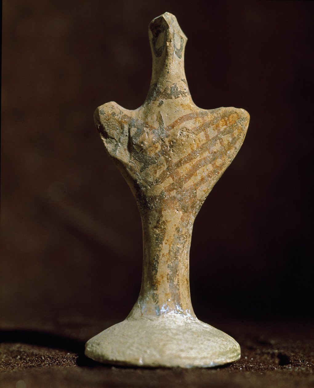 Arte micenea: idolo in terracotta da Scoglio del Tonno (Punta Tonno, Taranto) in Italia. Età del Bronzo, 2000 a.C. da Mycenaean Mycenaean