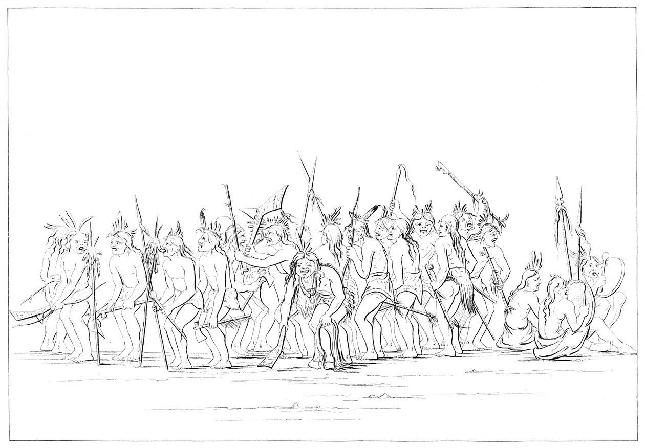 Danza del cane dei Sioux, 1841 da Myers and Co