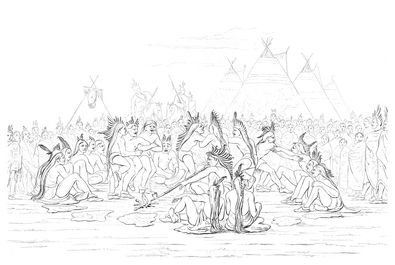 Danza della pipa dei nativi americani da Myers and Co
