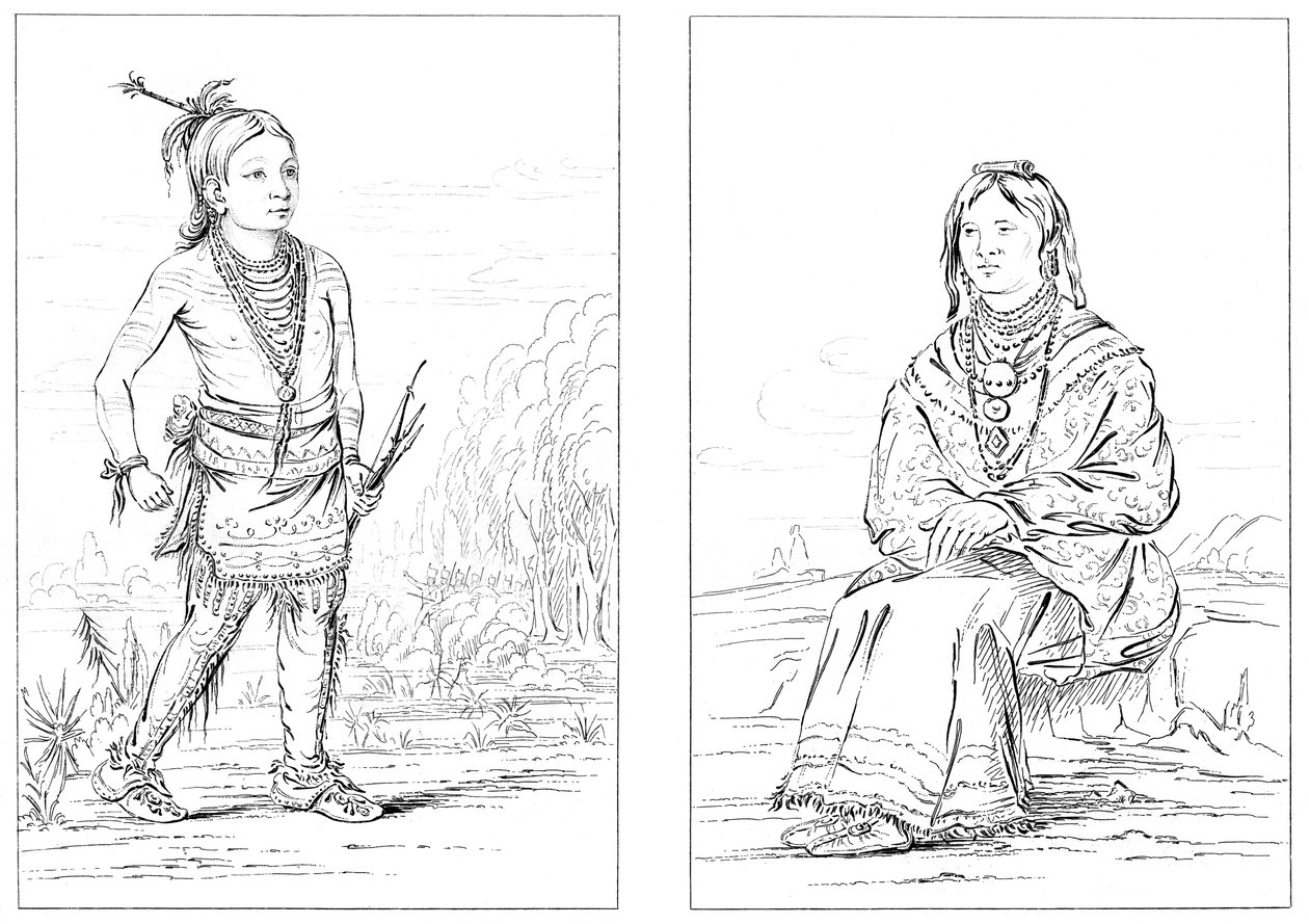 Nativi Americani, Frontiera Nord Occidentale, 1841 da Myers and Co