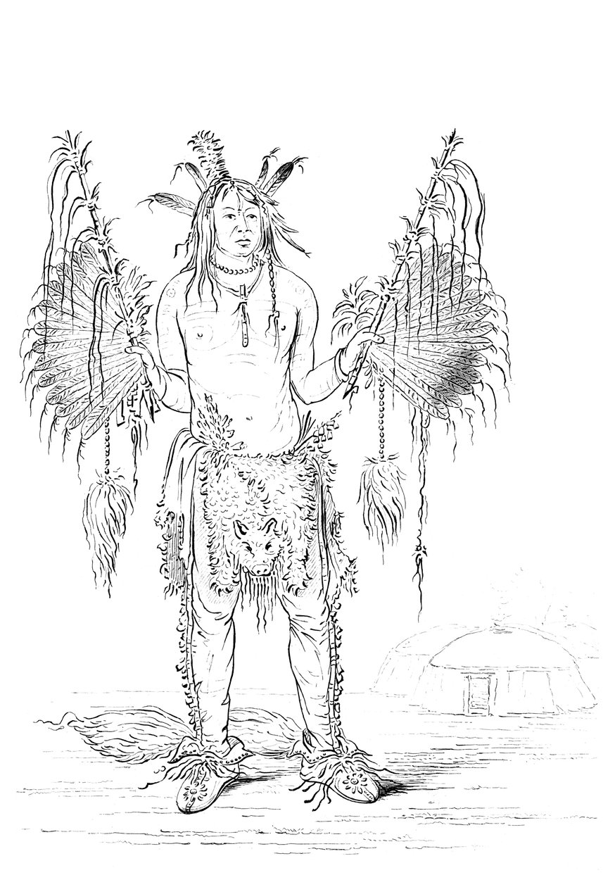 Ritratto di un uomo nativo americano, 1841 da Myers and Co