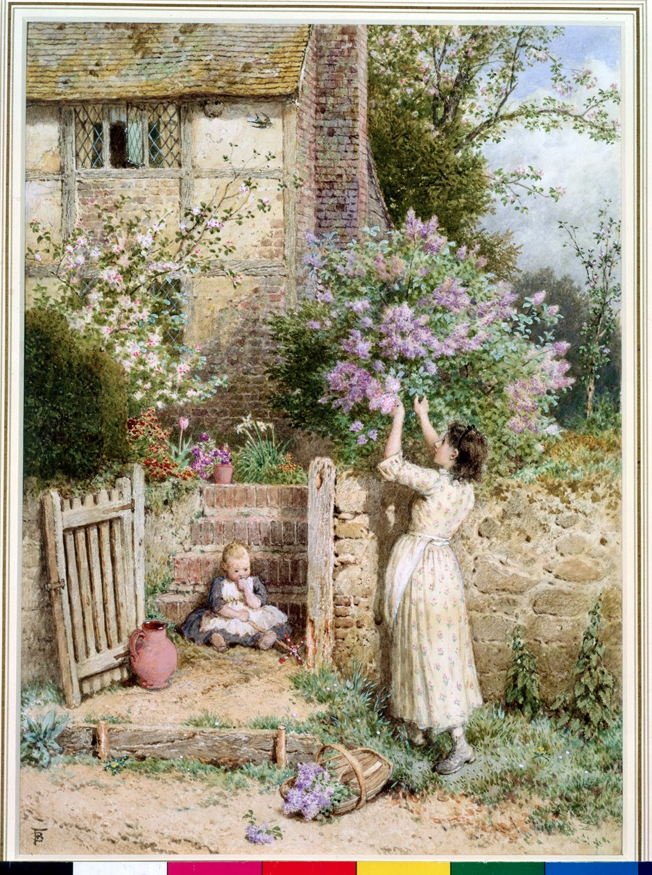 Il cottage lilla da Myles Birket Foster