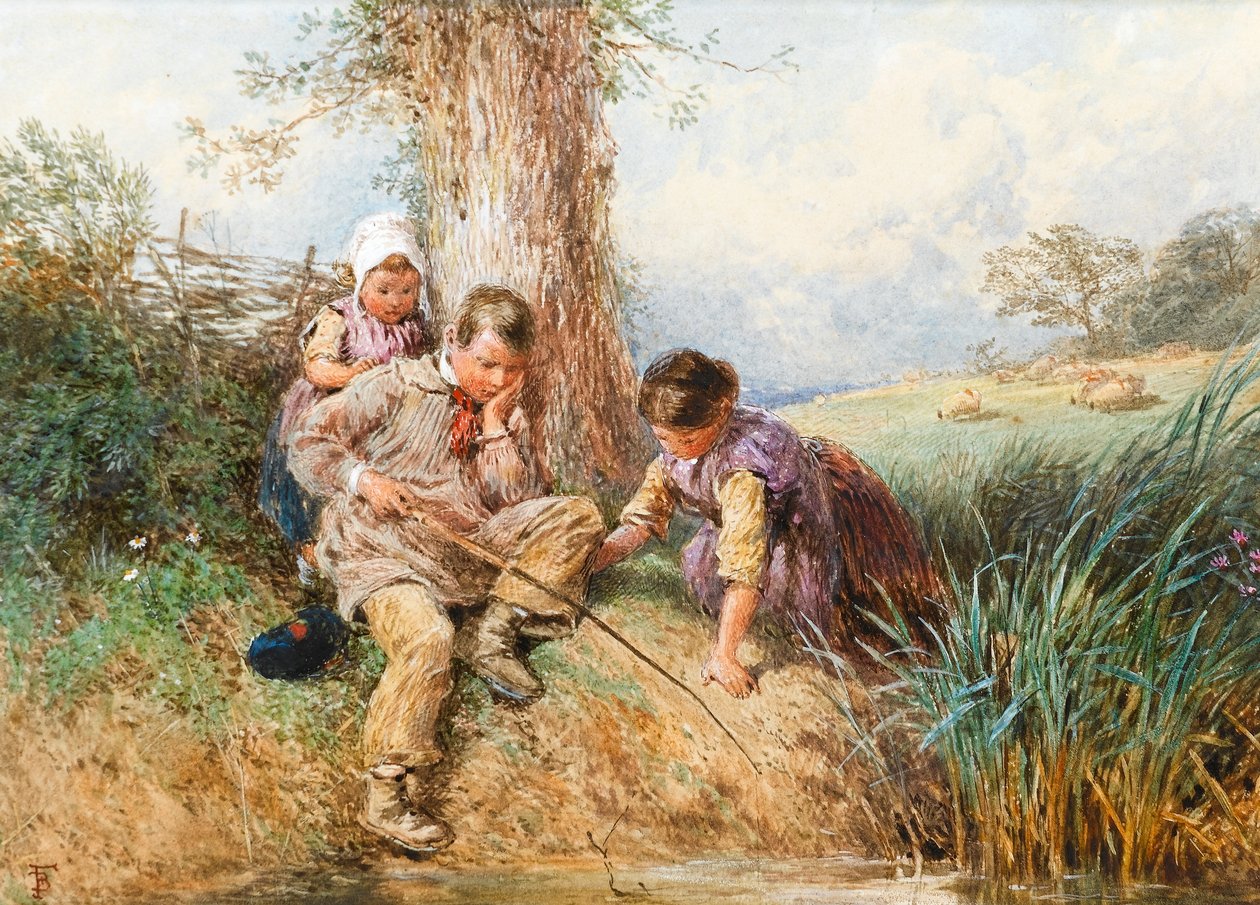 Giovani pescatori: nessuna fortuna oggi da Myles Birket Foster