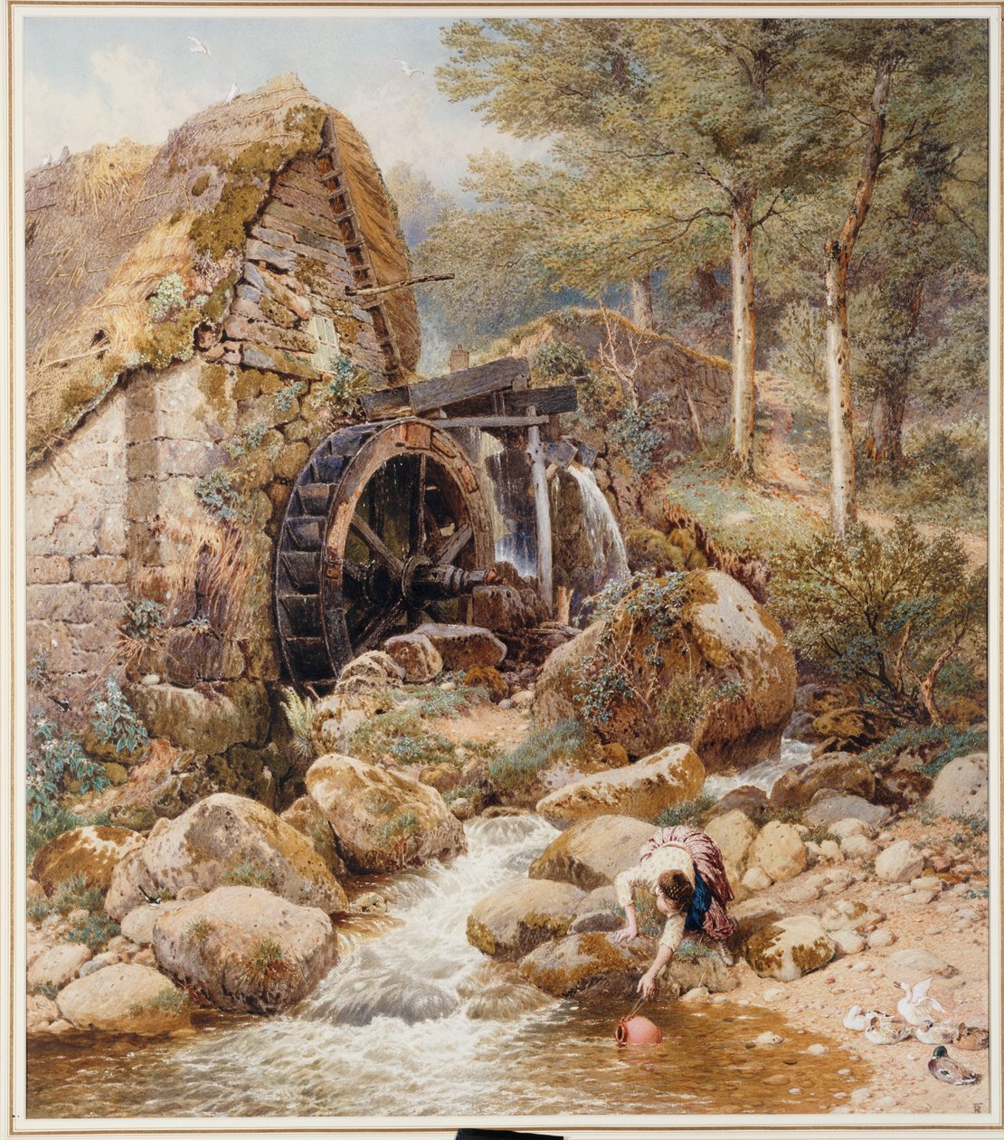 Un vecchio mulino ad acqua da Myles Birket Foster
