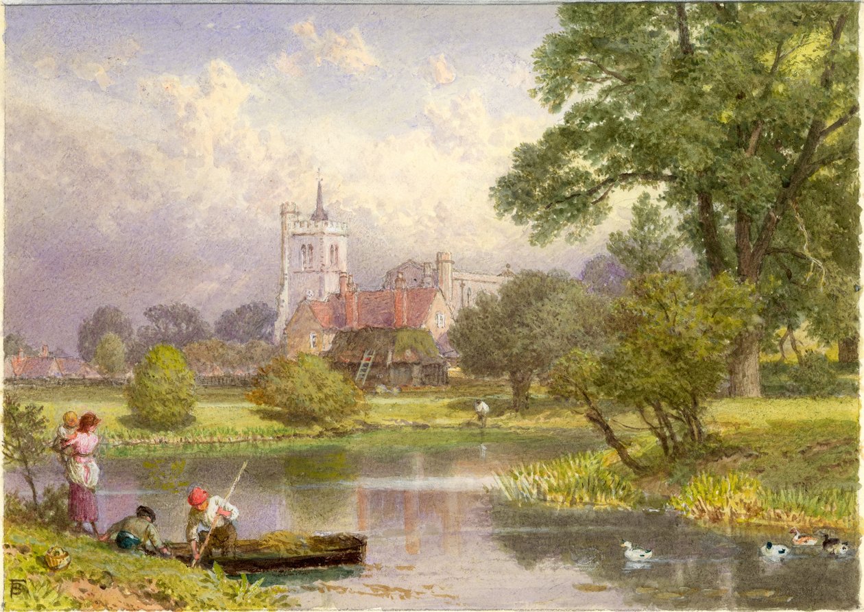 Elstow, Bedfordshire (luogo di nascita di John Bunyan) da Myles Birket Foster