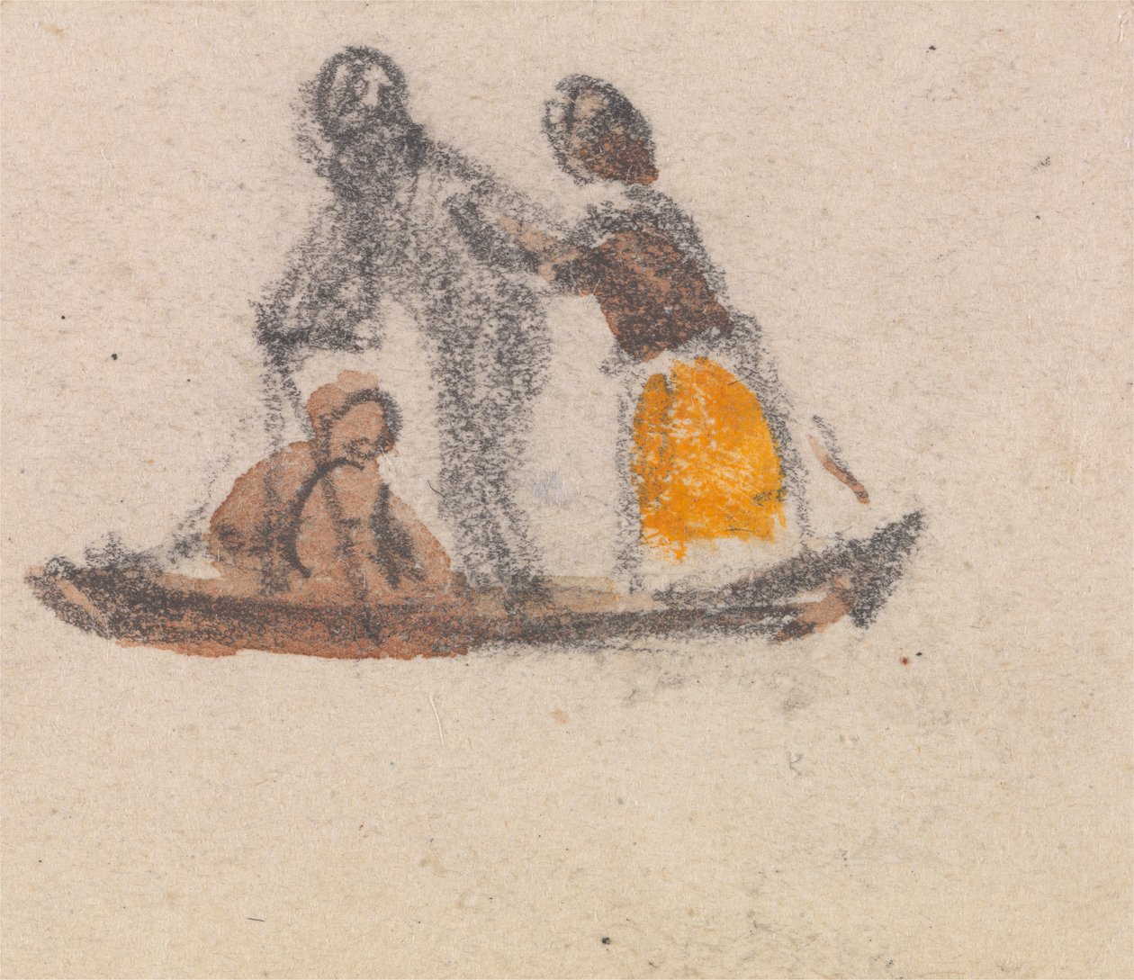 Uno di un gruppo di tre studi di gondole da Myles Birket Foster