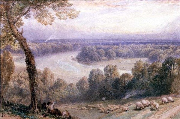 Il Tamigi da Richmond Hill da Myles Birket Foster