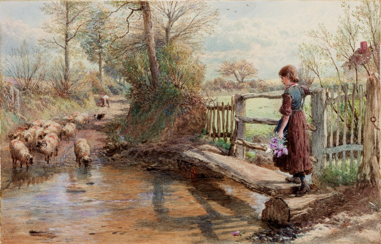 Veduta nel Surrey, circa 1863-1890 da Myles Birket Foster