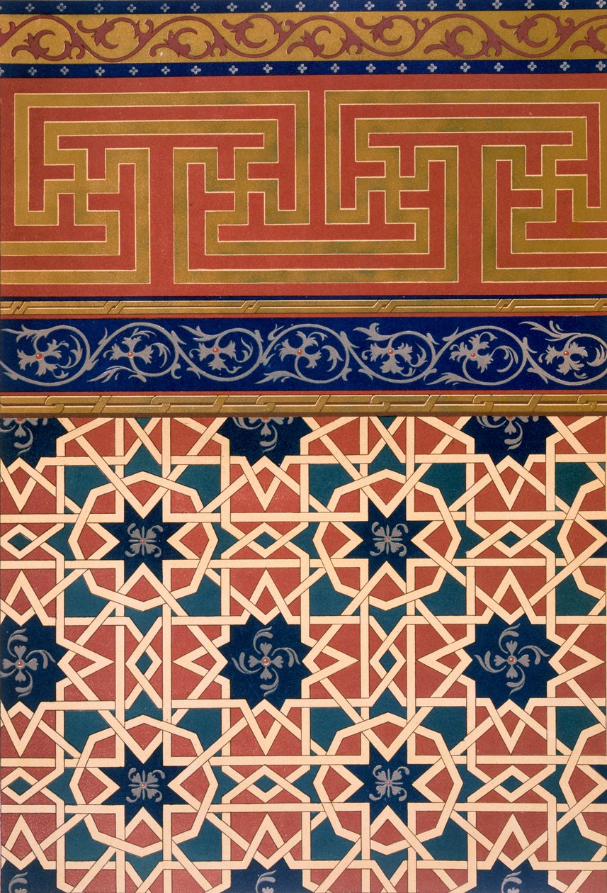 Pl 22 Decorazione architettonica, probabile lavoro a mosaico, incluso bordo, XIX secolo da N. Simakoff