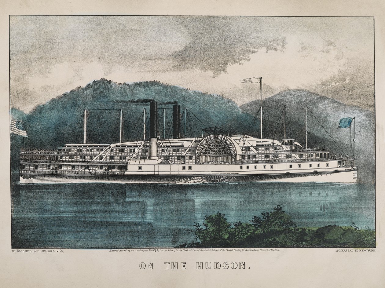 Sul fiume Hudson, 1869 da N. and Ives, J.M. Currier