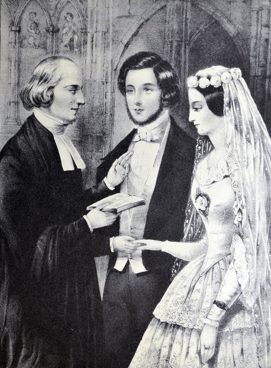 Il matrimonio da N. and Ives, J.M. Currier