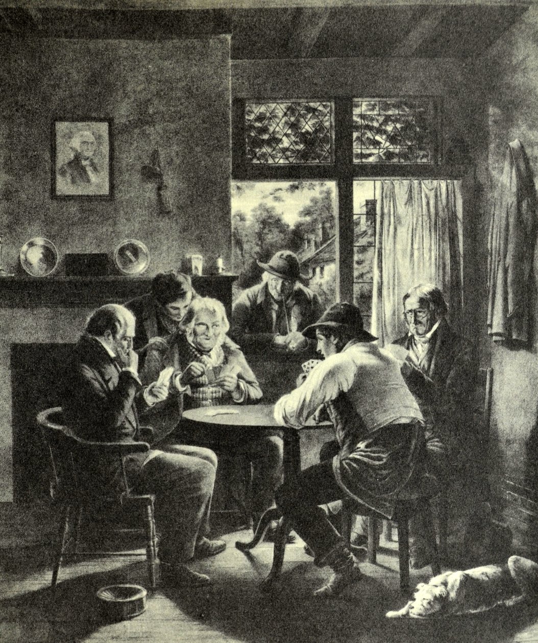 Il giocatore, messo alle strette da N. and Ives, J.M. Currier