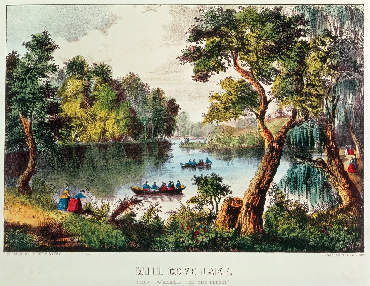 Lago Mill Cove da N. and Ives, J.M. Currier