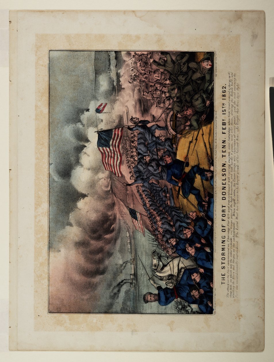Assalto al Forte Donelson, Tenn. 15 febbraio 1862 da N. and Ives, J.M. Currier